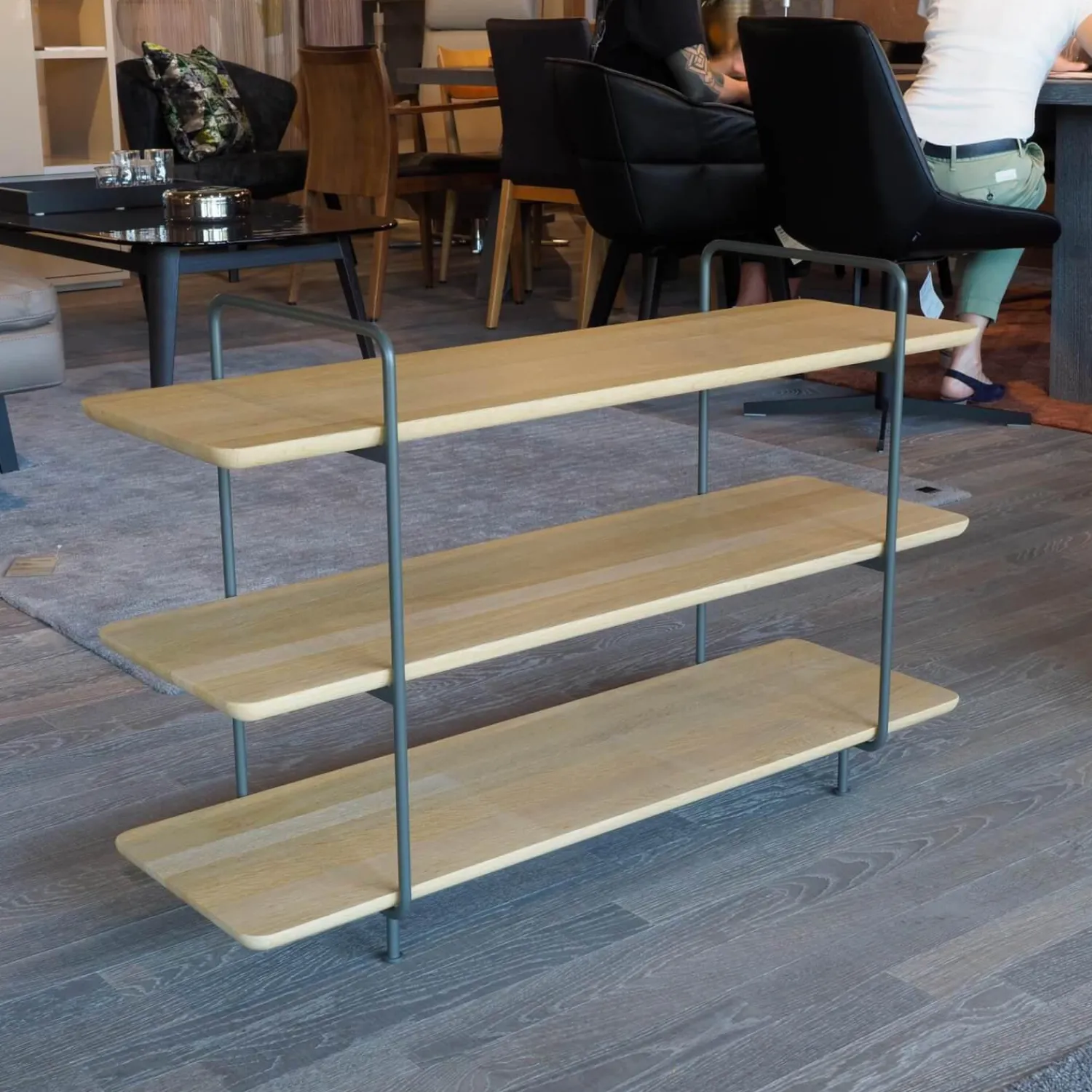 Rolf Benz Regale|Regal 931 Eiche Farblos Lackiert Gestell Stahl Glatt Lackiert Matt Umbragrau RAL 7022