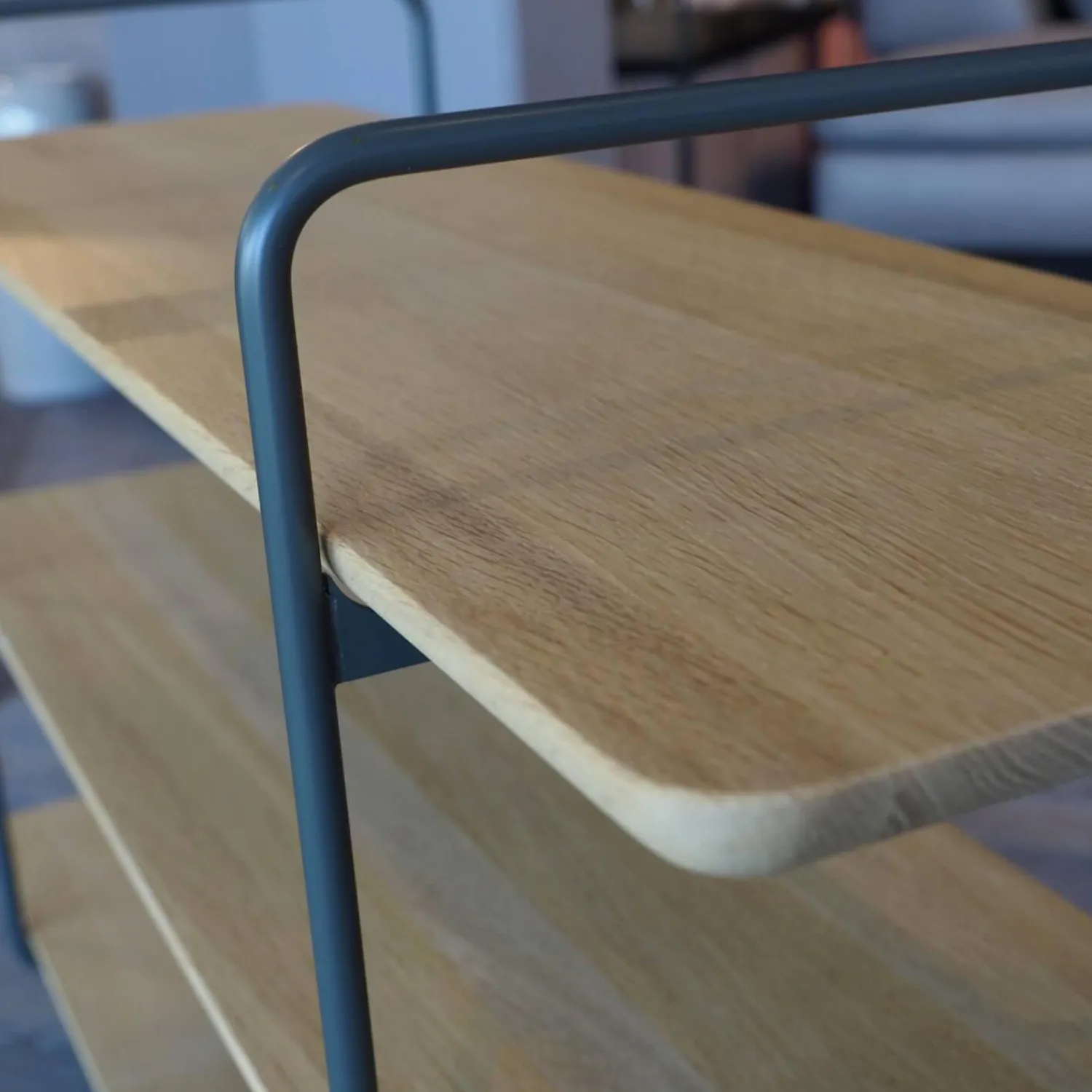 Rolf Benz Regale|Regal 931 Eiche Farblos Lackiert Gestell Stahl Glatt Lackiert Matt Umbragrau RAL 7022