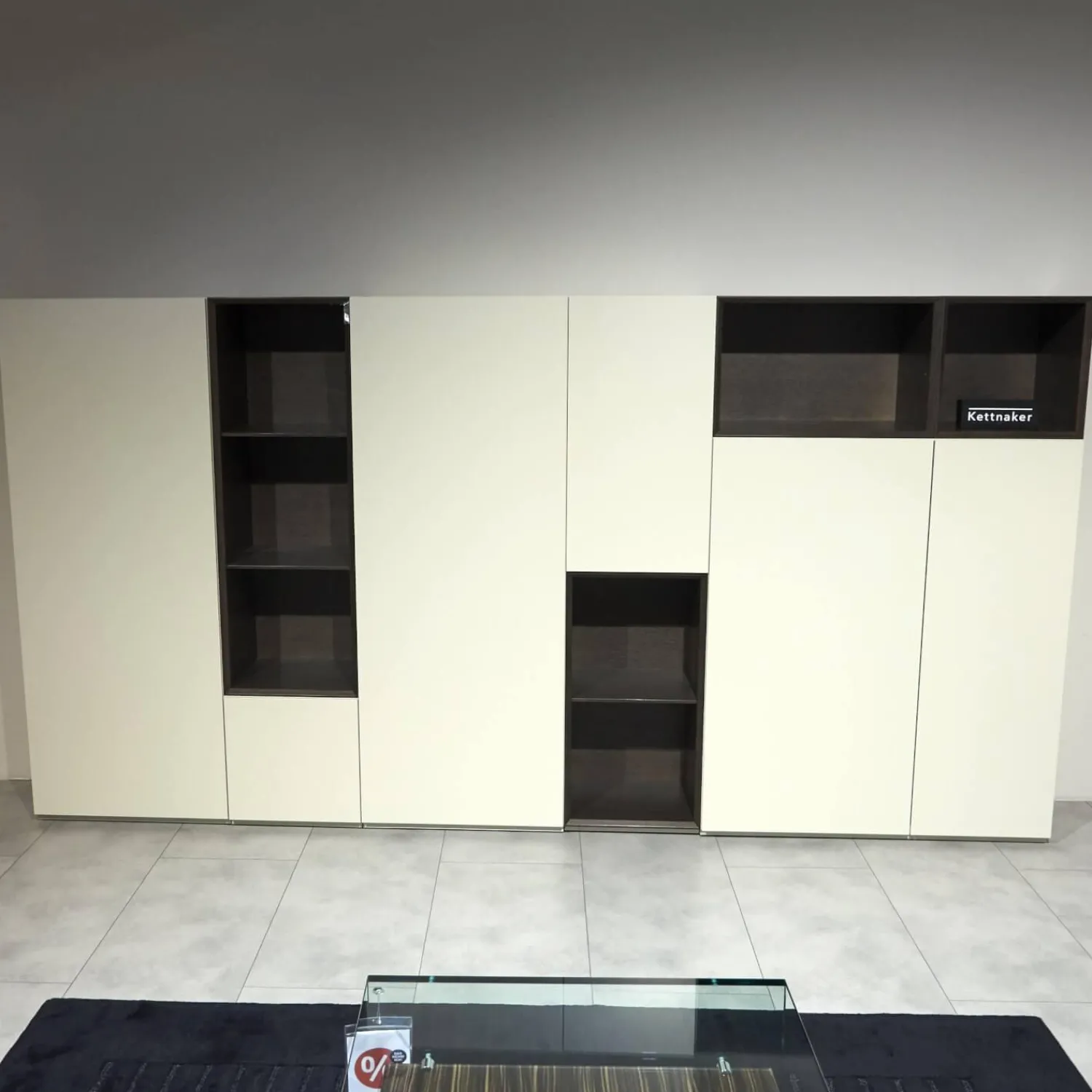 Kettnaker Regale|Regal Alea Lack Kiesel Grau Weiß Und Eiche Nero Schwarz Inklusive Einteilung