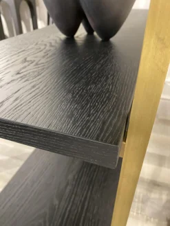 Christine Kröncke Regale|Regal Bronxx S1 Gestell Messing Gebürstet Leicht Patiniert Böden Eiche Anthrazit Matt Lackiert