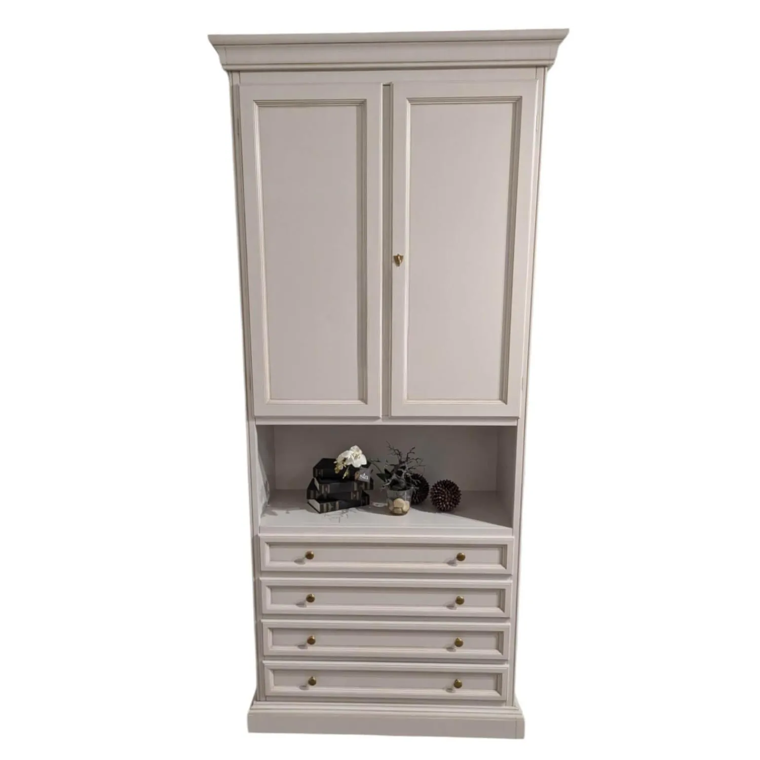 Selva Regale|Regal Element 8377 Holz Weiß Antik Poliert