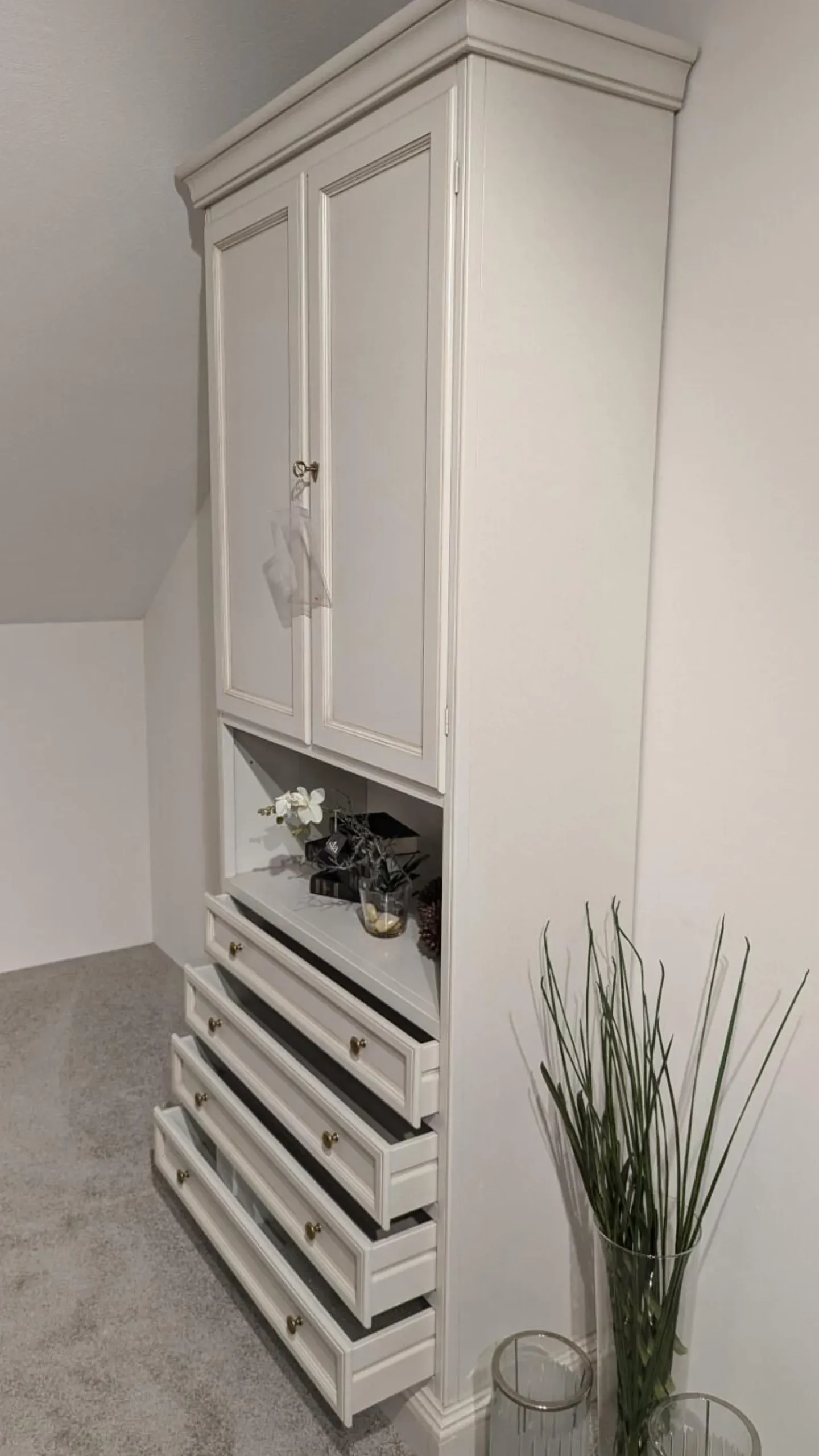 Selva Regale|Regal Element 8377 Holz Weiß Antik Poliert