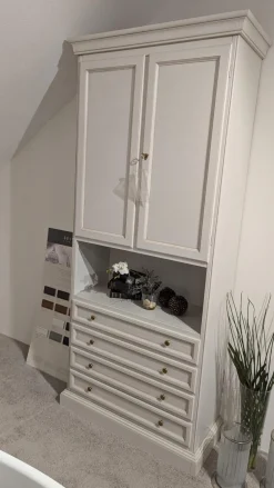 Selva Regale|Regal Element 8377 Holz Weiß Antik Poliert