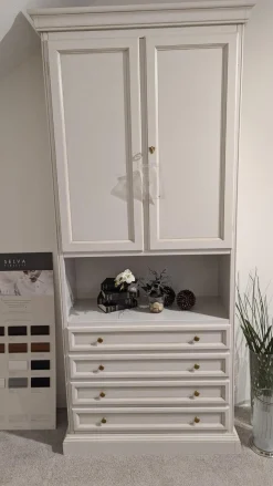 Selva Regale|Regal Element 8377 Holz Weiß Antik Poliert