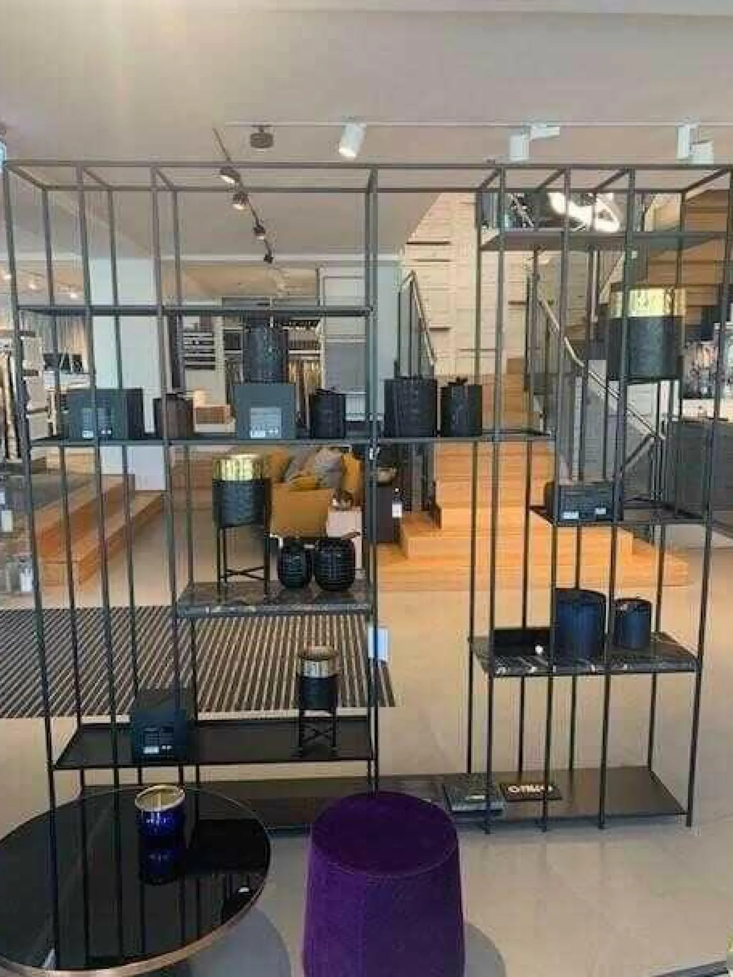 Dome Deco Regale|Regal Geneva Metall Schwarz Regalböden Marmor