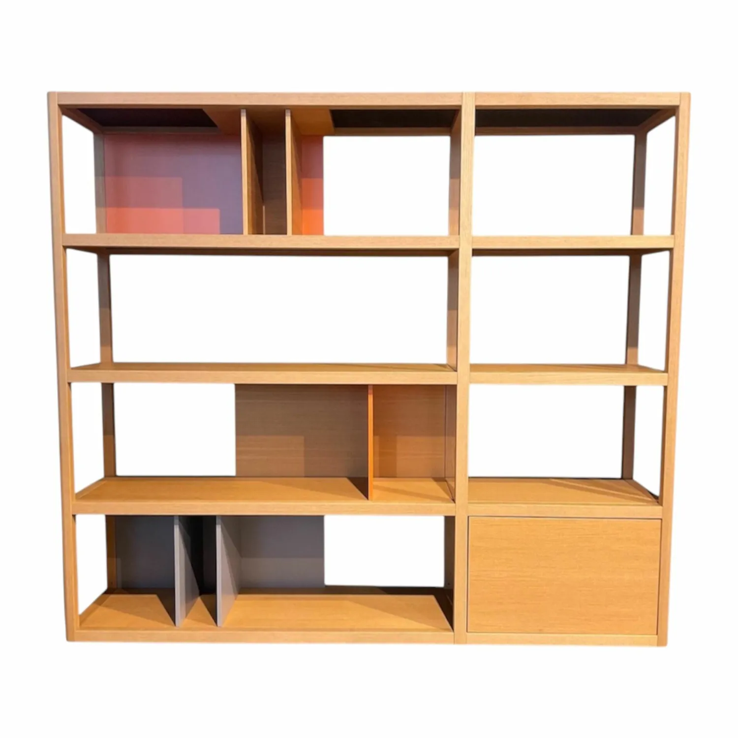 Treku Regale|Regal Kai Eiche Kai Light Lackiert In Blau Und Rotbraun