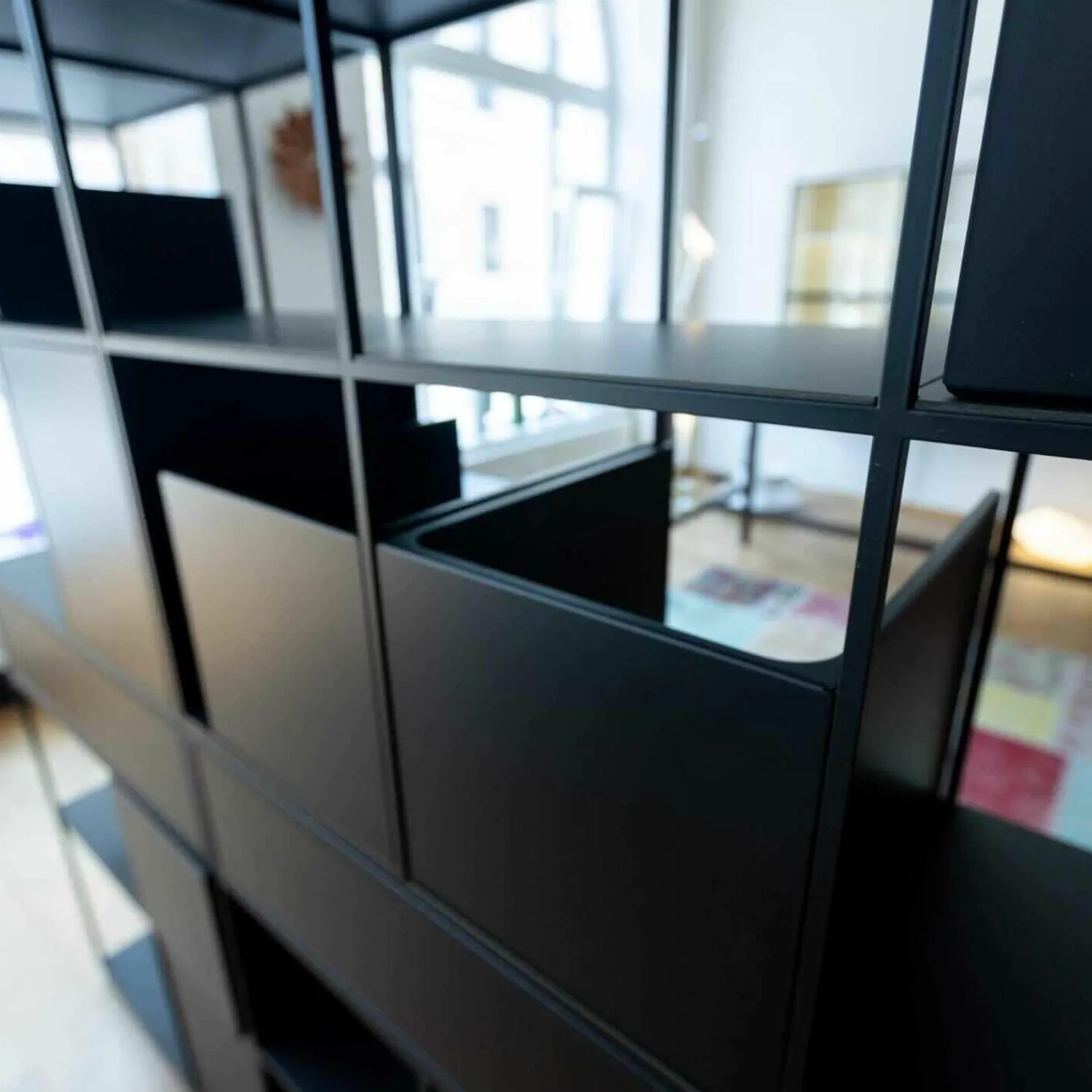 Extendo Regale|Regal Metall Fenix Schwarz mit Schüben