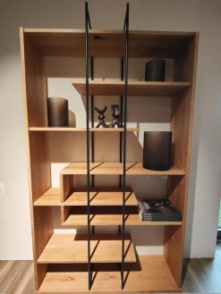 Contur Regale|Regal Mileto Asteiche Massiv Gebürstet Natur Geölt Metall Schwarz