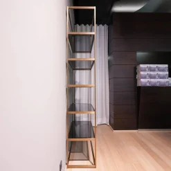 Eichholtz Regale|Regal Omega Gebürstetes Messing Finish Inklusive Glasplatten