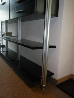 ARSnova Regale|Regal Quattro Plus Aluminium Silber Böden und Hänge-Elemente Lack Schwarz