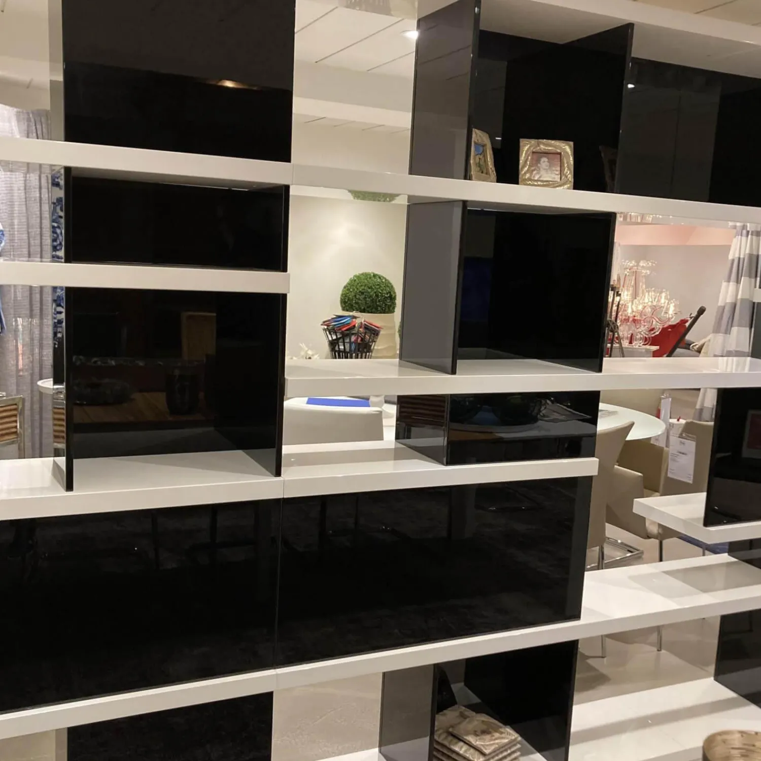 Silenia Regale|Regal Raumteiler Charlotte Schwarz Weiß