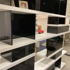 Silenia Regale|Regal Raumteiler Charlotte Schwarz Weiß