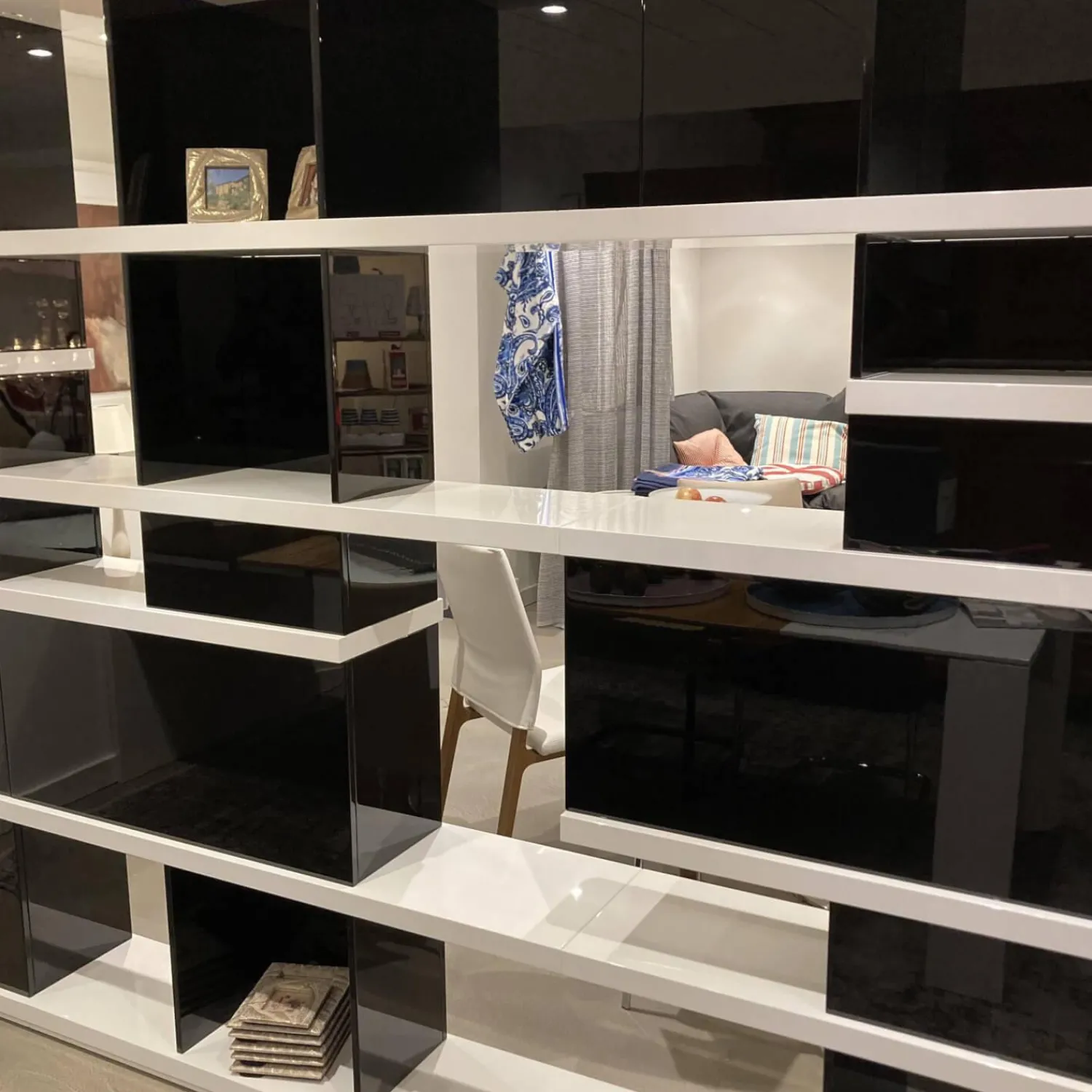 Silenia Regale|Regal Raumteiler Charlotte Schwarz Weiß