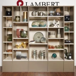 Sudbrock Regale|Regal Sinus Korpus Glattlack Sienna Böden Und Rückwand Glattlack Kaschmir Mit Beleuchtung