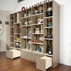 Sudbrock Regale|Regal Sinus Korpus Glattlack Sienna Böden Und Rückwand Glattlack Kaschmir Mit Beleuchtung