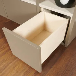 Sudbrock Regale|Regal Sinus Korpus Glattlack Sienna Böden Und Rückwand Glattlack Kaschmir Mit Beleuchtung