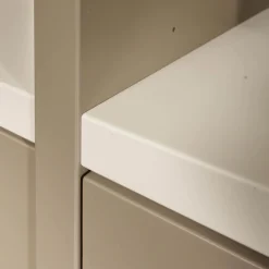 Sudbrock Regale|Regal Sinus Korpus Glattlack Sienna Böden Und Rückwand Glattlack Kaschmir Mit Beleuchtung