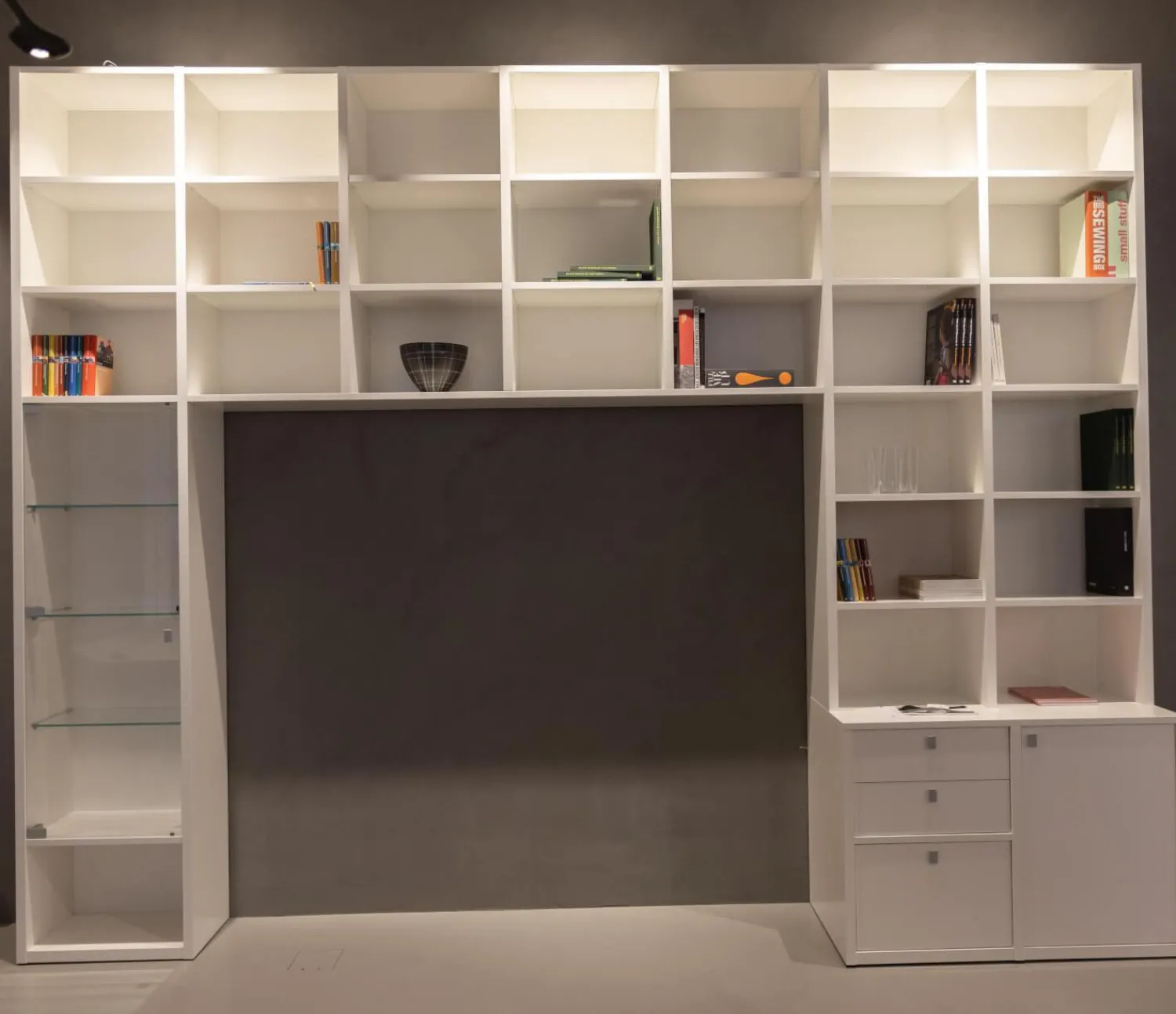 Interlübke Regale|Regal Studimo Lackiert Matt M03 Schneeweiß mit Überbau