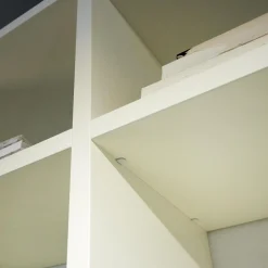 Porro Regale|Regal System Mattlackiert Weiß Türen Aus Iron Glas Transparent Mit Beleuchtung