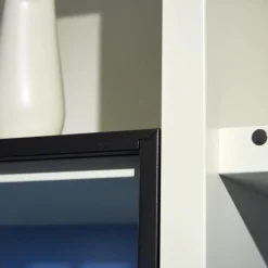 Porro Regale|Regal System Mattlackiert Weiß Türen Aus Iron Glas Transparent Mit Beleuchtung