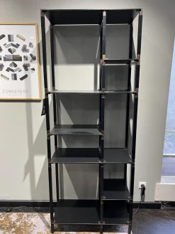 Form Exclusiv Regale|Regal T-Rack Ausführung C Gestänge Schwarz Konnektoren Kupfer Sunset Stahlböden Schwarz