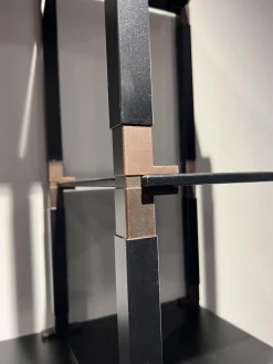 Form Exclusiv Regale|Regal T-Rack Ausführung C Gestänge Schwarz Konnektoren Kupfer Sunset Stahlböden Schwarz