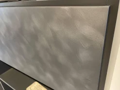 WK Wohnen Regale|Regal WK 420 Viva Glattlack 436 Cosmos Schwarz Front Glattlack 422 Stahl Hell Gebürstet