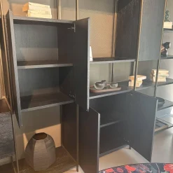 Janua Regale|Regalsystem BC 06 RooM68 Eiche Schwarz Gebeizt Und Aluminium Eloxiert C33 Bronze