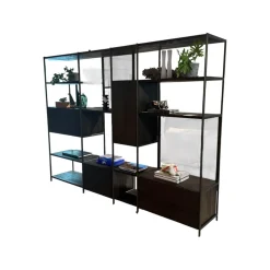 Janua Regale|Regalsystem BC 06 RooM68 Eiche Geräuchert Anthrazit Geölt Und Aluminium Bronze Eloxiert