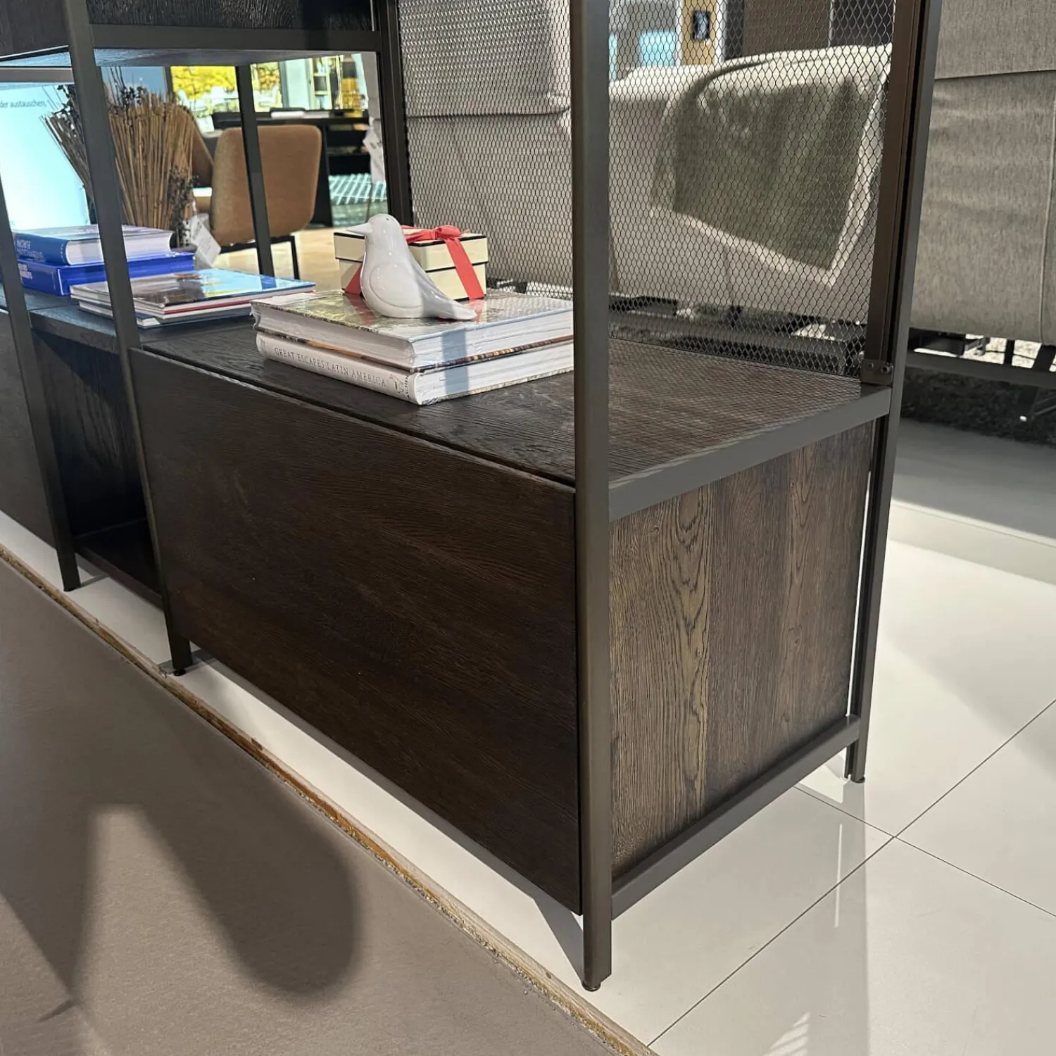 Janua Regale|Regalsystem BC 06 RooM68 Eiche Geräuchert Anthrazit Geölt Und Aluminium Bronze Eloxiert