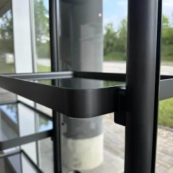 Molteni & C Regale|Regalwand Hector Rauchglas Mit Rahmen Zinnfarben