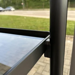 Molteni & C Regale|Regalwand Hector Rauchglas Mit Rahmen Zinnfarben