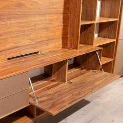 Anrei Wohnwände & Tv-Lowboards|Regalwand PU 30 Puro Style Astnuss Massiv Natur Geölt