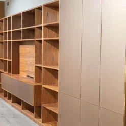 Anrei Wohnwände & Tv-Lowboards|Regalwand PU 30 Puro Style Astnuss Massiv Natur Geölt