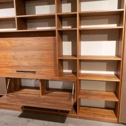 Anrei Wohnwände & Tv-Lowboards|Regalwand PU 30 Puro Style Astnuss Massiv Natur Geölt