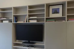 Interlübke Regale|Regalwand Studimo Lack Greige 08 Mattglas Optiwhite