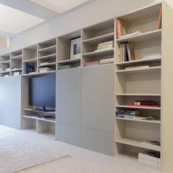 Interlübke Regale|Regalwand Studimo Lack Greige 08 Mattglas Optiwhite