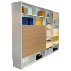 Interlübke Regale|Regalwand Studimo Lack Matt M03 Schneeweiß mit TV-Paneel