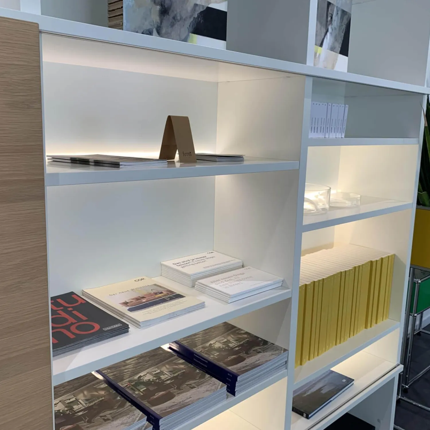 Interlübke Regale|Regalwand Studimo Lack Matt M03 Schneeweiß mit TV-Paneel