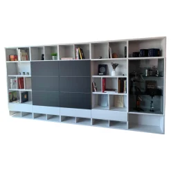 Kettnaker Wohnwände & Tv-Lowboards|Regalwand Vita Breite 390 Mattlack Weiß Fenix Schwarz