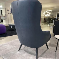 Walter Knoll Relaxsessel|Relaxsessel 375 / 377 Bezug Rücken Vintage 1437 Night Blue Sitz Harald 2 792 Ocean