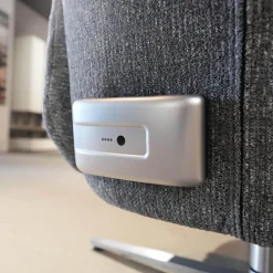 himolla Relaxsessel|Relaxsessel 7803 26 U Stoff 24 Q2 Emotion Vulkan Grau Sternfuß Edelstahloptik Mit Kopfteilverstellung Motorisch