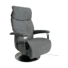 himolla Relaxsessel|Relaxsessel 7050 Easyswing M Stoff Leeds Platin Grau Fuß Teller Edelstahloptik Mit Elektrischer Kopfteilverstellung