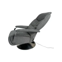 himolla Relaxsessel|Relaxsessel 7050 Easyswing M Stoff Leeds Platin Grau Fuß Teller Edelstahloptik Mit Elektrischer Kopfteilverstellung
