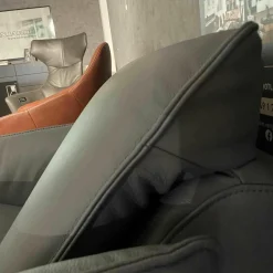 himolla Relaxsessel|Relax-Sessel 7169 Leder 24 Longlife Rustica Azuro Sternfuß Anthrazit