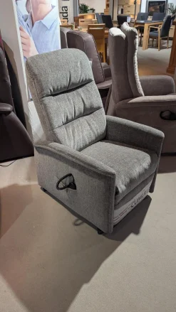 himolla Relaxsessel|Relaxsessel 9051 Stoff Aquaclean 03 Sudan Grau 2-Motorisch mit Aufstehhilfe