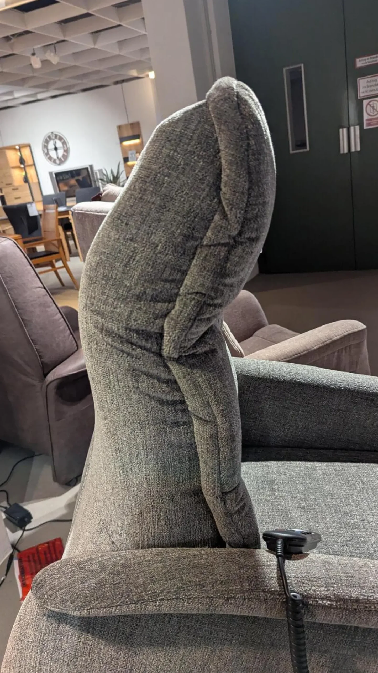 himolla Relaxsessel|Relaxsessel 9051 Stoff Aquaclean 03 Sudan Grau 2-Motorisch mit Aufstehhilfe