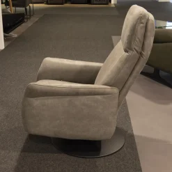 himolla Relaxsessel|Relaxsessel 9061 Stoff K-Nevada Farbe Asche Drehgestell Anthrazit Kopf- Und Fußteil Verstellbar