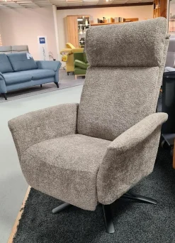 Knudsen Relaxsessel|Relaxsessel 8036 Stoff Tefddy Light Brown Braun mit Massagefunktion