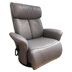 himolla Relaxsessel|Relaxsessel 7727 Type 86O Leder Longlife Rustica Azuro Grau Blau Tellerfuß Stahl Anthrazit Mit Verstellungen 2 Motorisch